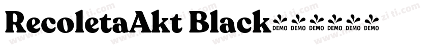 RecoletaAkt Black字体转换